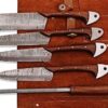 Handmade-Damascus-kitchen-BBQ-knives-set