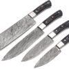 sharp-damascus-chef-knives Set / Kitchen-knives-4-pieces-set