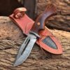 Handmade Damascus Steel Hunting Knife | Fixed Blade